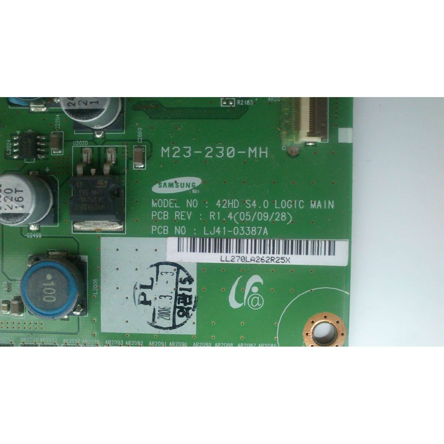 MAIN LOGICA 270L / LA2  PHILIPS 996500038481 MODELO 42HF7543/37 - Imagen 2